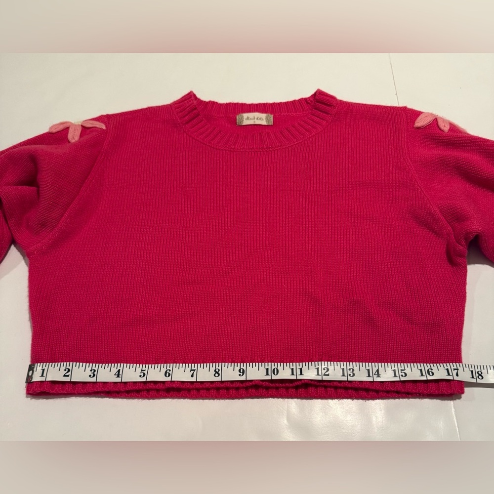 Altar'd State Fuchsia Sweater with Pink Floral Details - Picture 6 of 8